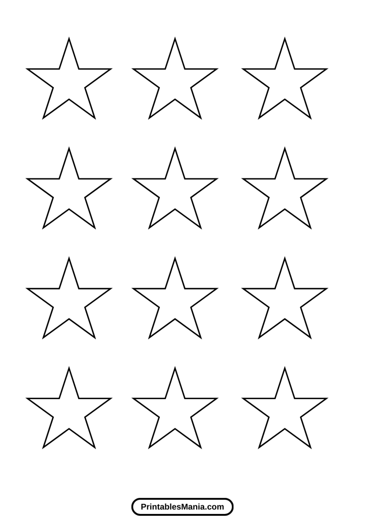 star cut out template for DIY projects