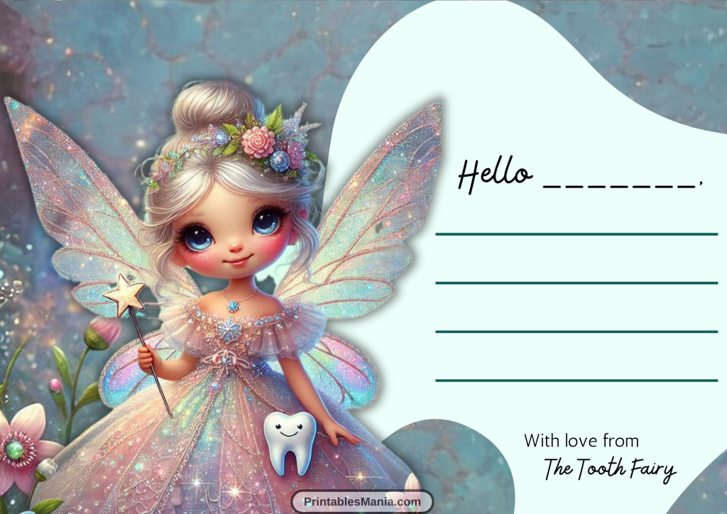 printable tooth fairy letter for kids