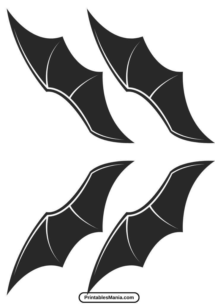 bat wing template printable