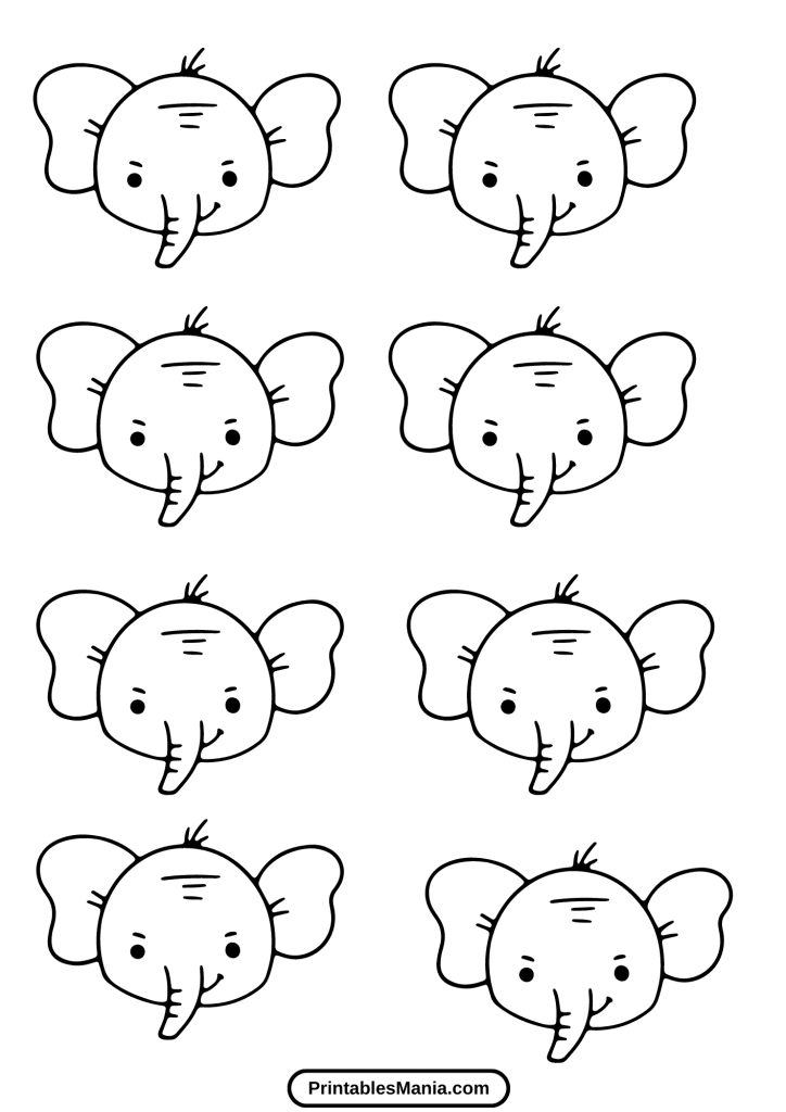 printable elephant template