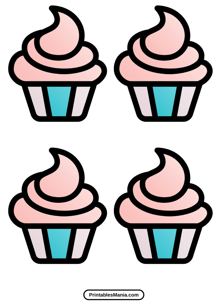 printable cupcake template for invitations