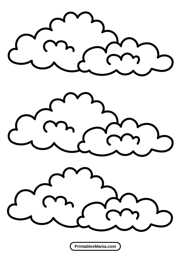 free cloud cutout template for crafts