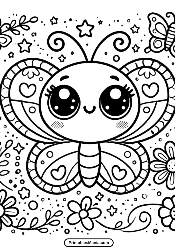 big butterfly coloring pages