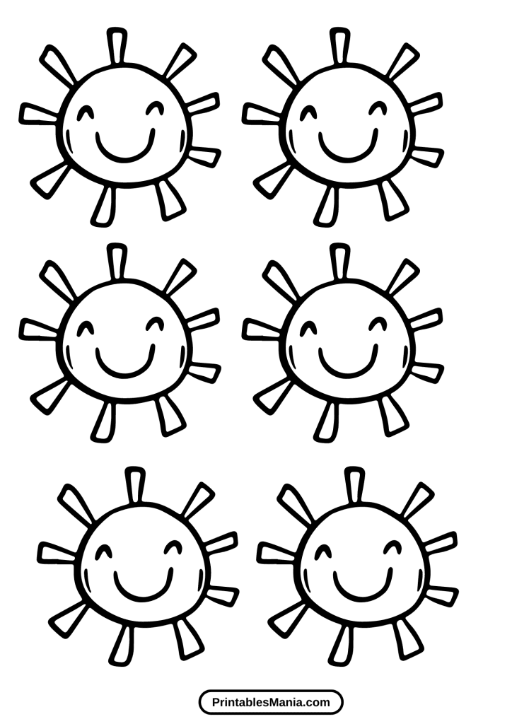 printable sun template for coloring pages