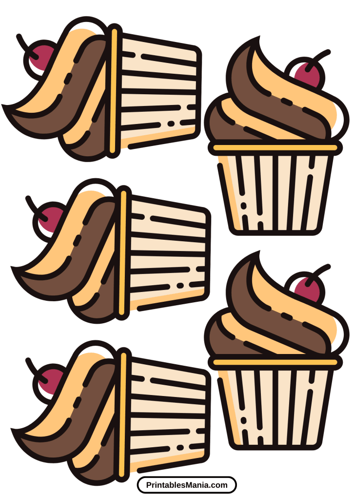 cupcake template for digital crafts