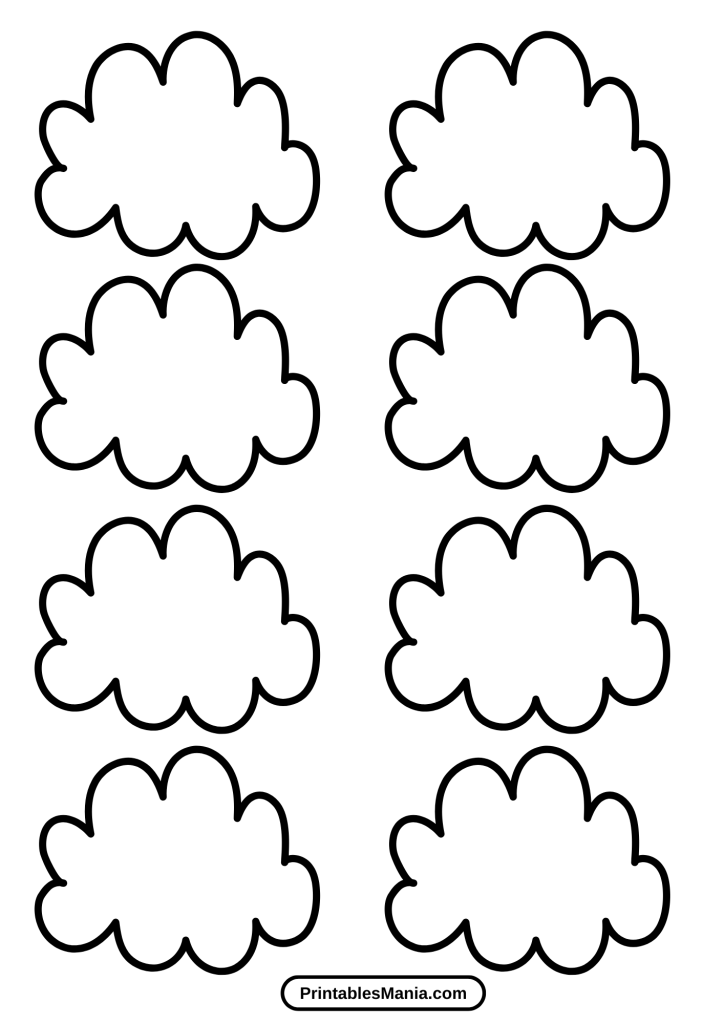 cloud template for nursery decor