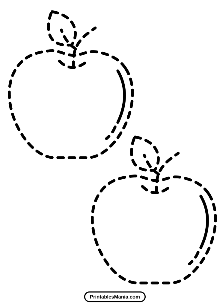 apple template printable for fall activities