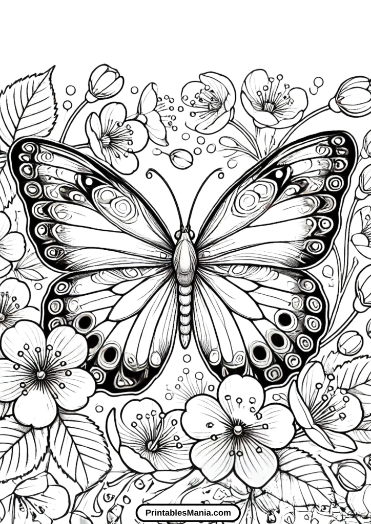 butterfly coloring pages adult