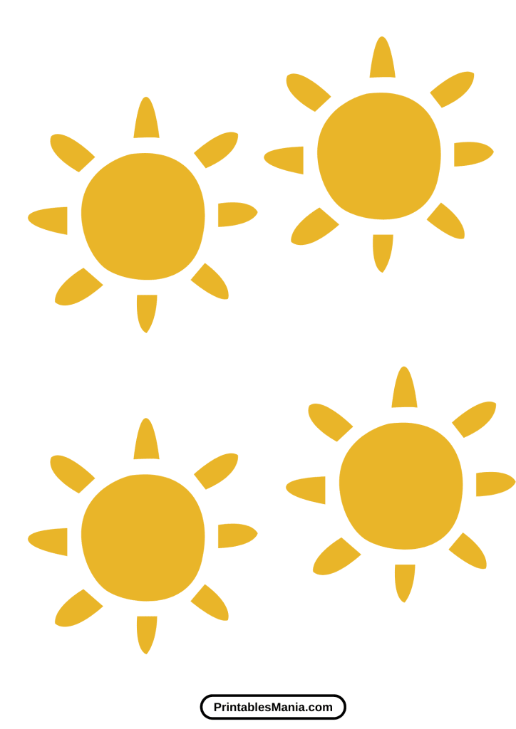 sun template for educational worksheets