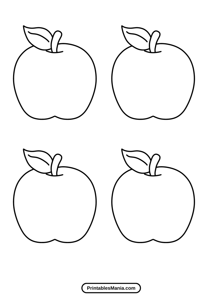 easy apple template printable for young children