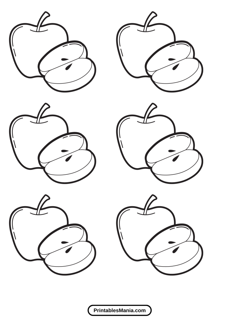 printable apple outline template for coloring