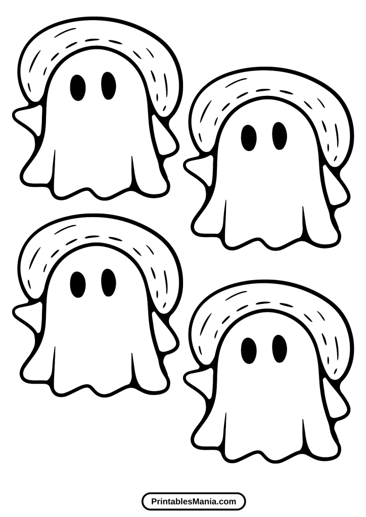 ghost template for halloween party invitations