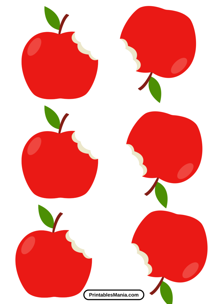 apple template printable for creative projects