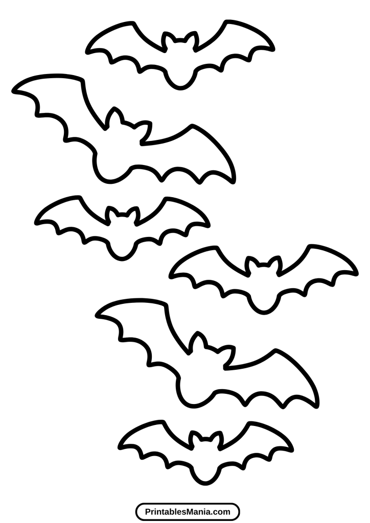 printable bat outline template for coloring