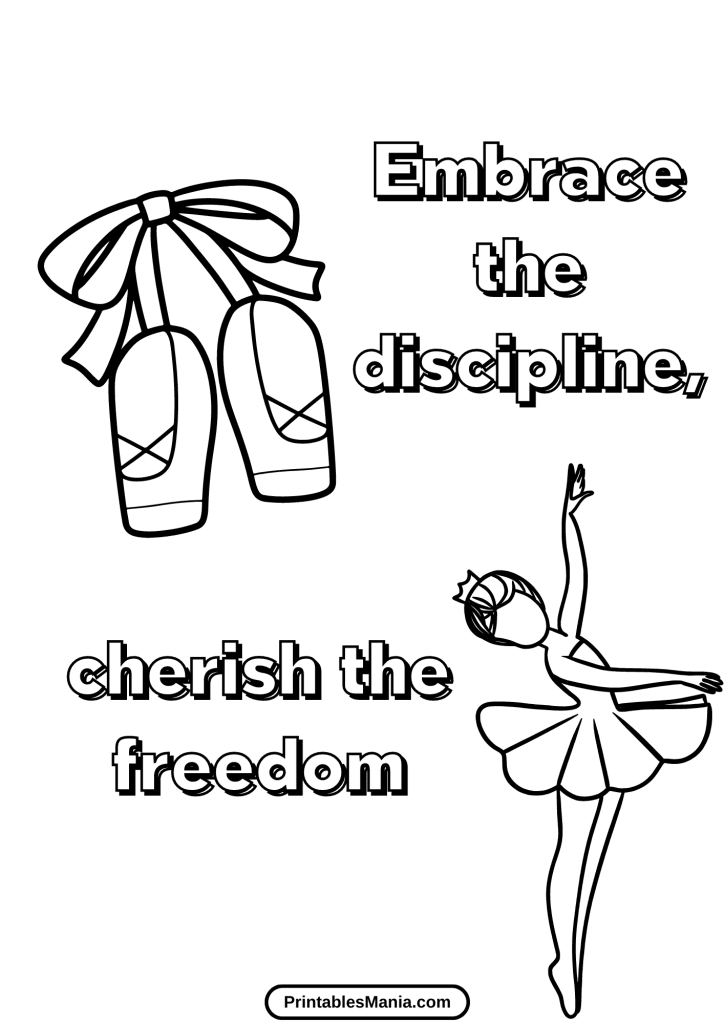 holiday-themed ballerina coloring page