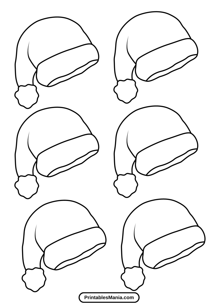 santa hat macaron template