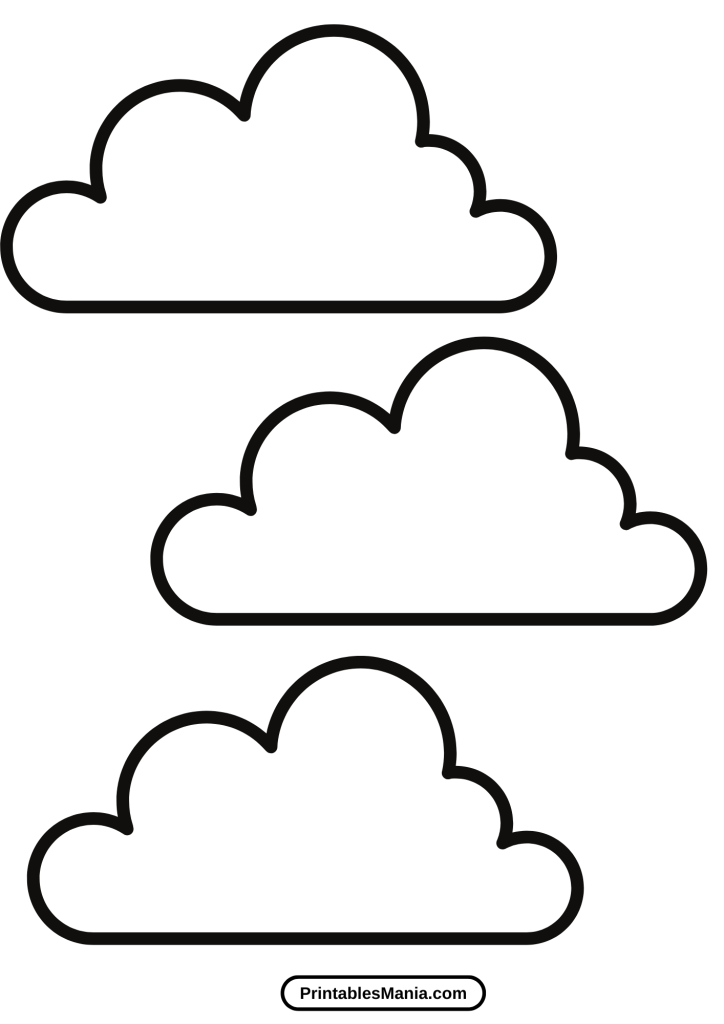 cloud template for weather-themed activities