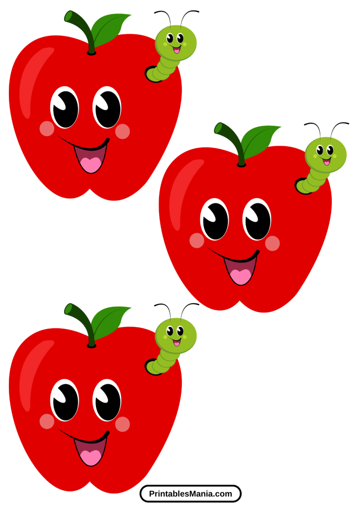 free printable apple template for kids