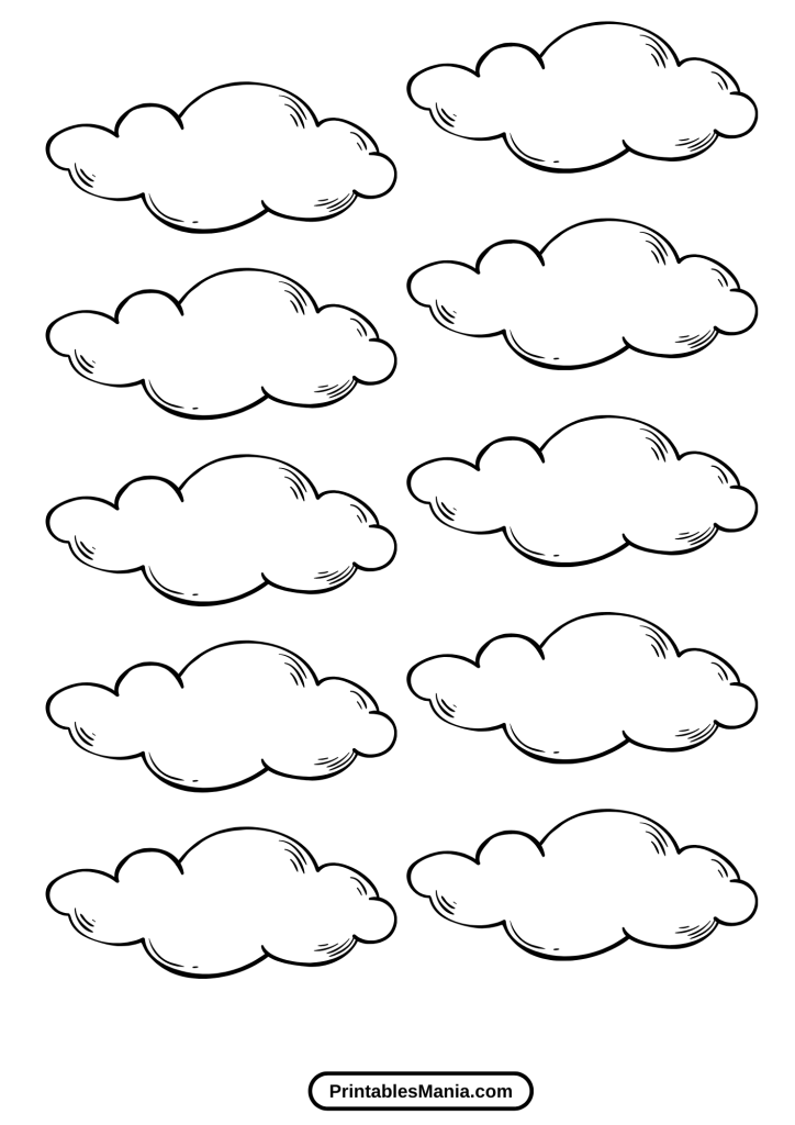 printable cloud template for party invitations