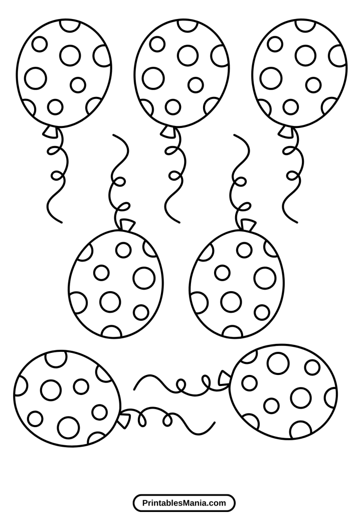 creative balloon template printables for DIY decorations