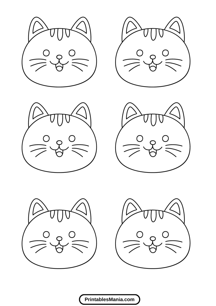 cat macaron template