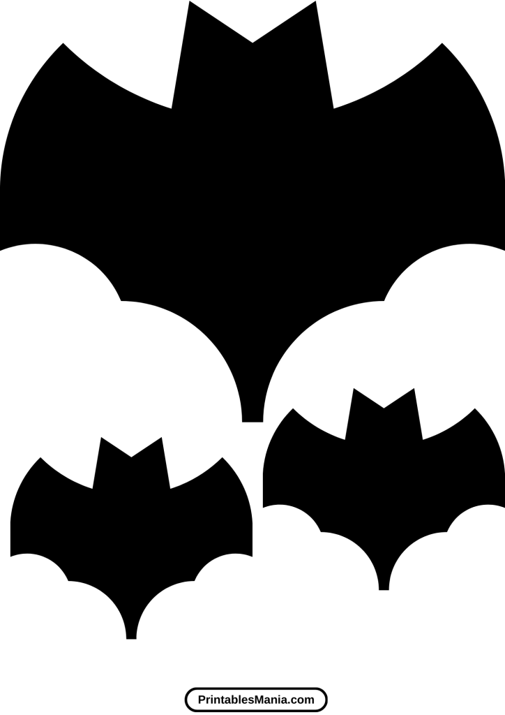 bat template printable with Halloween theme