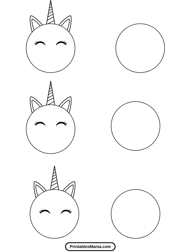 unicorn macaron template