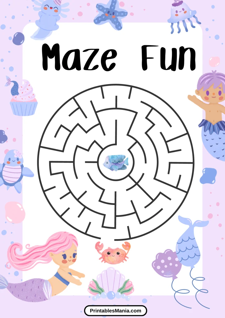 mazes for kids printable