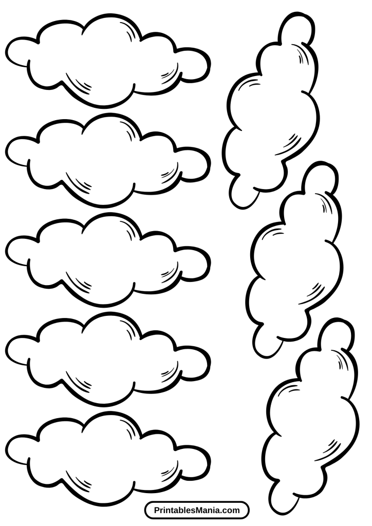 free cloud template printable