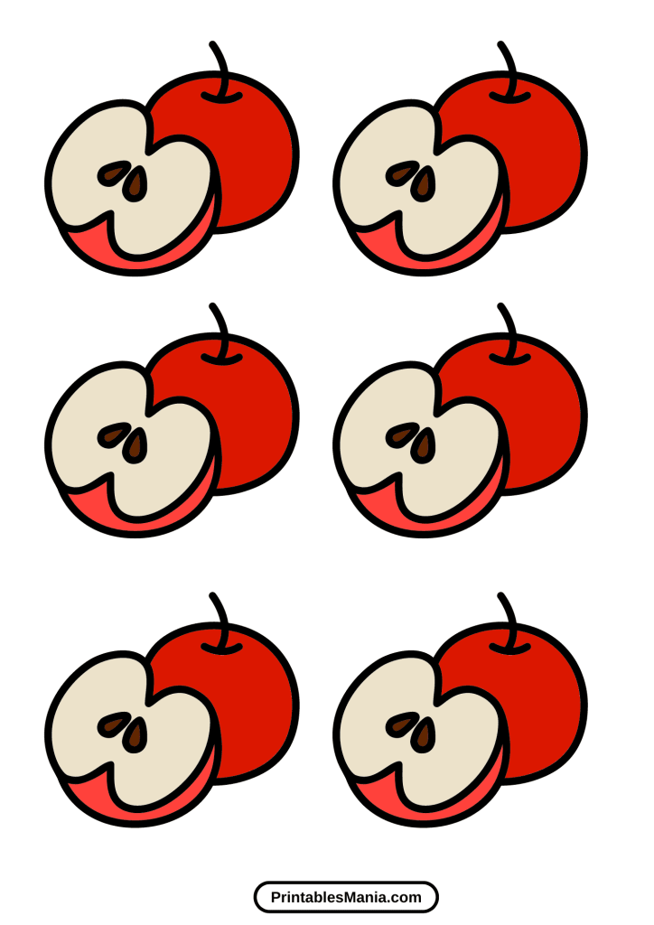 printable cut out apple template