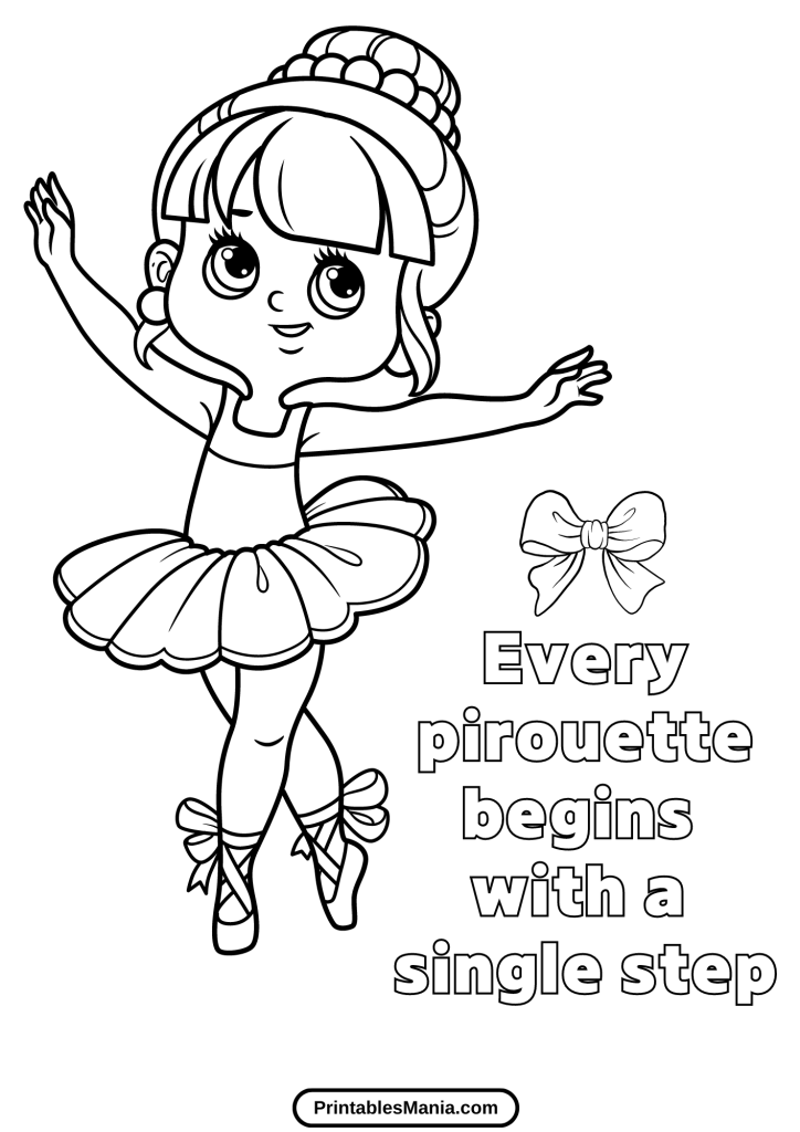 coloring pages of a ballerina