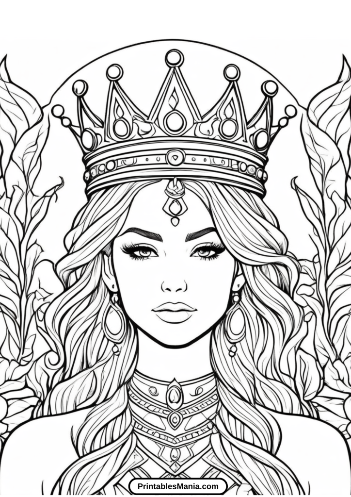 crown coloring pages printable