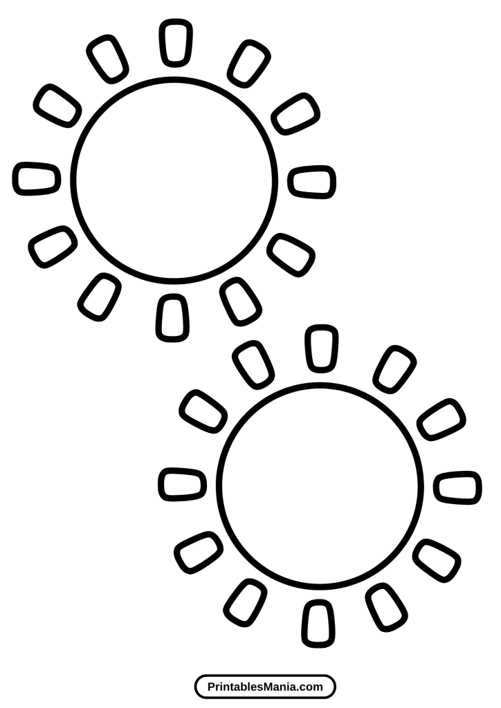 printable template of the sun