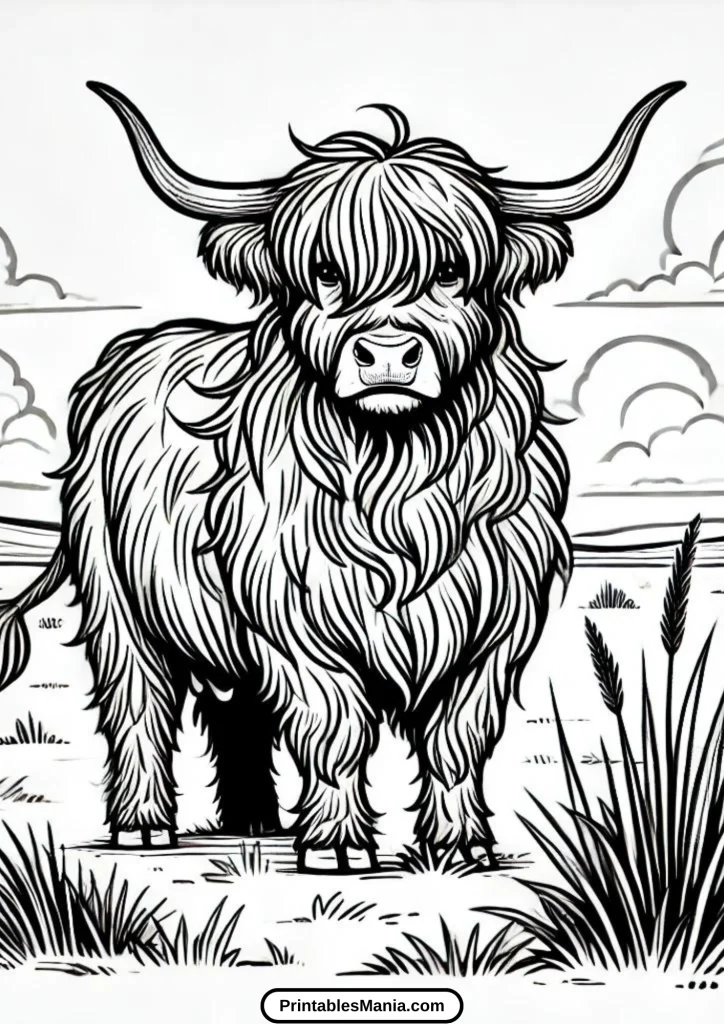 highland cow printable