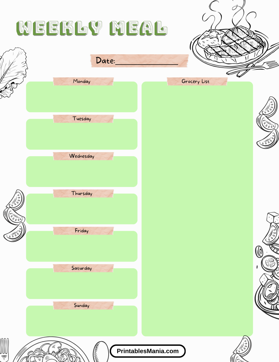 Free Printable Meal Planner PDF - Printables Mania