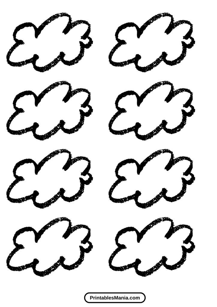 cloud template for DIY craft projects