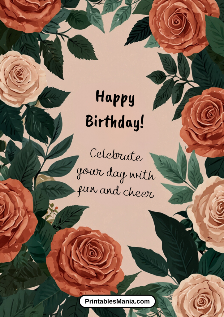 printable birthday card with playful typography