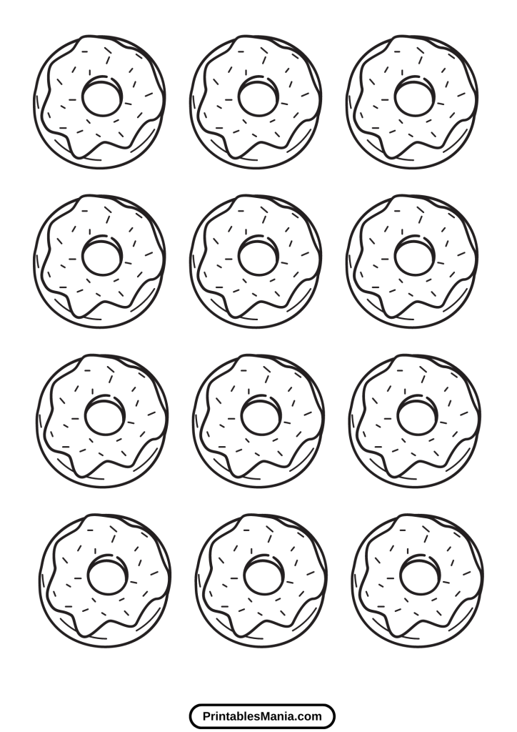 donut macaron template