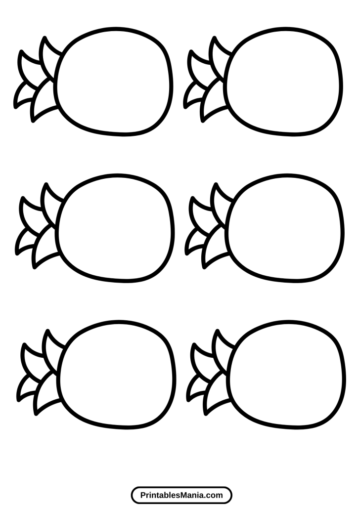 pineapple macaron template