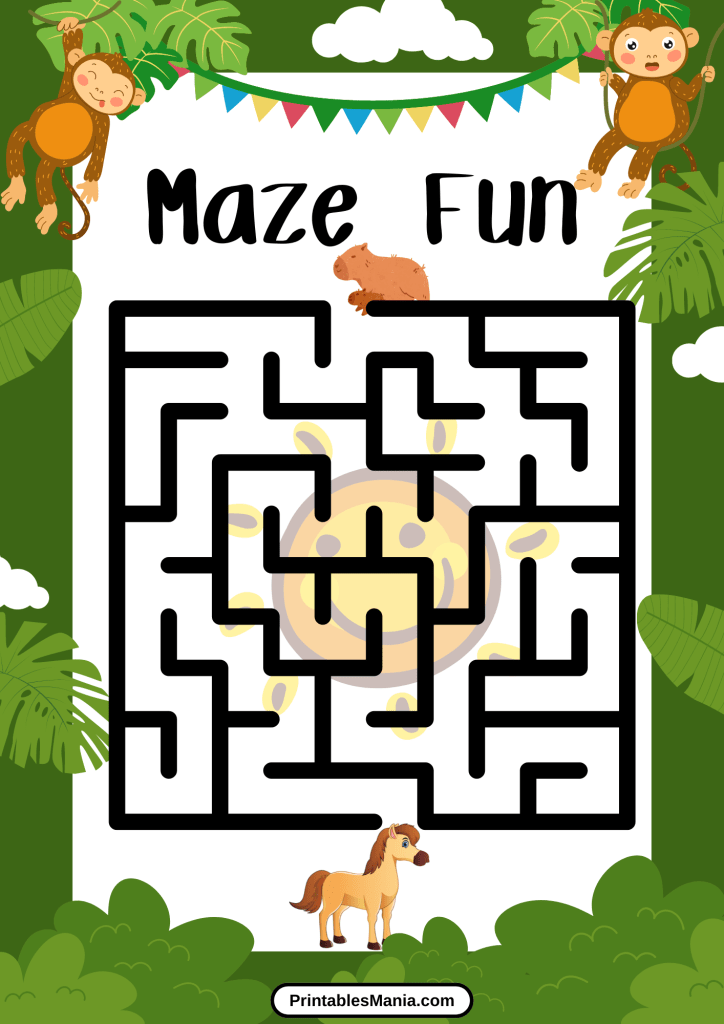 easy maze for preschool children