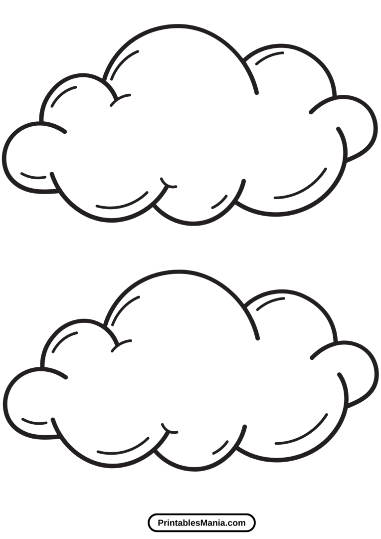 Cloud Printable Template Printables Mania