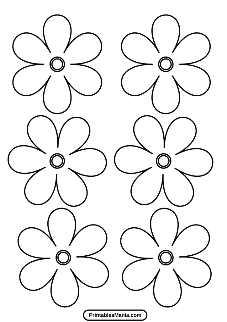 flower macaron template