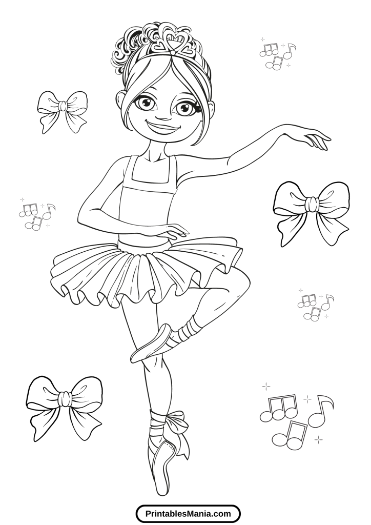 ballerina coloring pages pdf