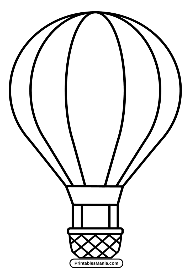 free hot air balloon template