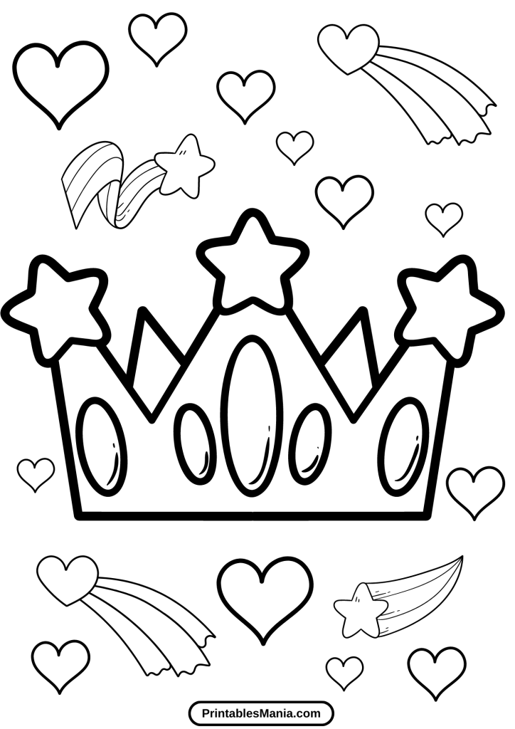 crown coloring pages for kids