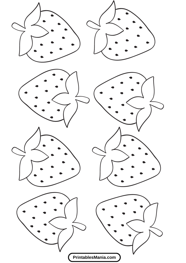 strawberry macaron template