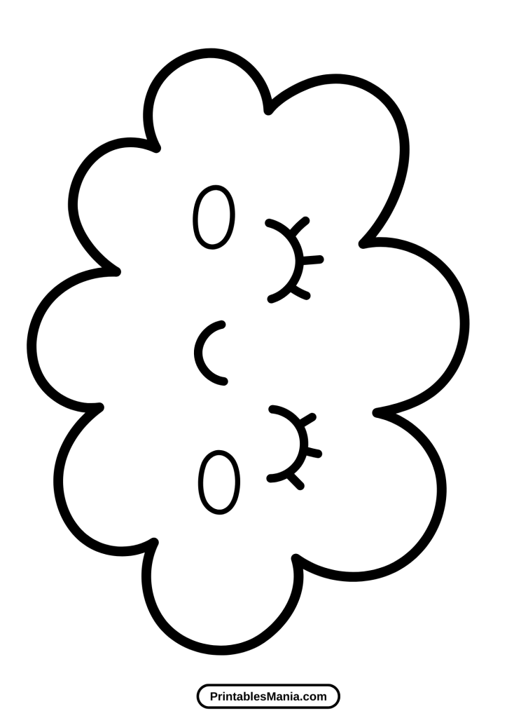 printable cloud template for kids' crafts