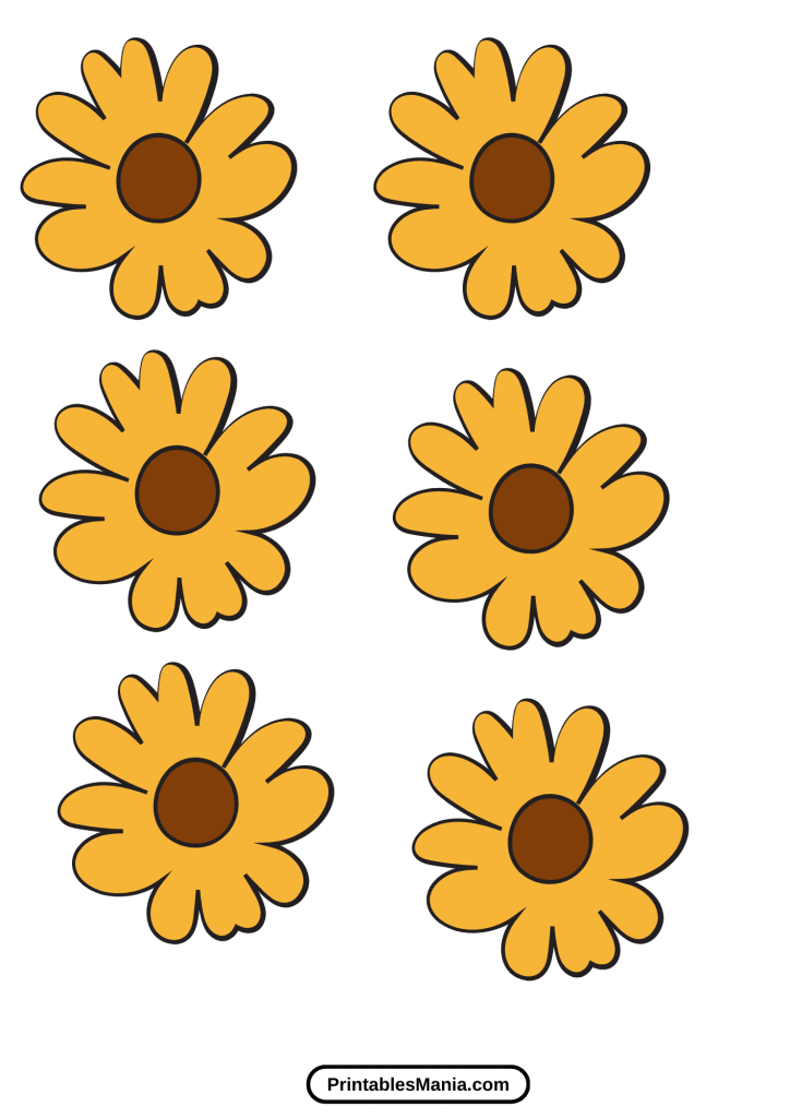 easy sunflower outline for coloring