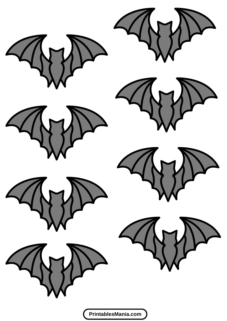 bat template printable with outline for children