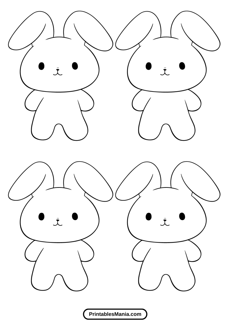 bunny macaron template